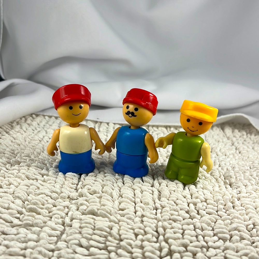 Vintage Fisher-Price Little People, Lil Playmates, Toys set of 3